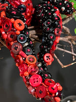 OOAK Buttons & Beads in Black & Red