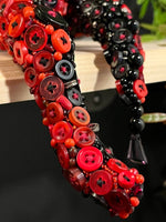 OOAK Buttons & Beads in Black & Red