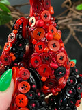 OOAK Buttons & Beads in Black & Red