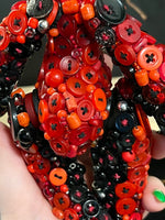 OOAK Buttons & Beads in Black & Red