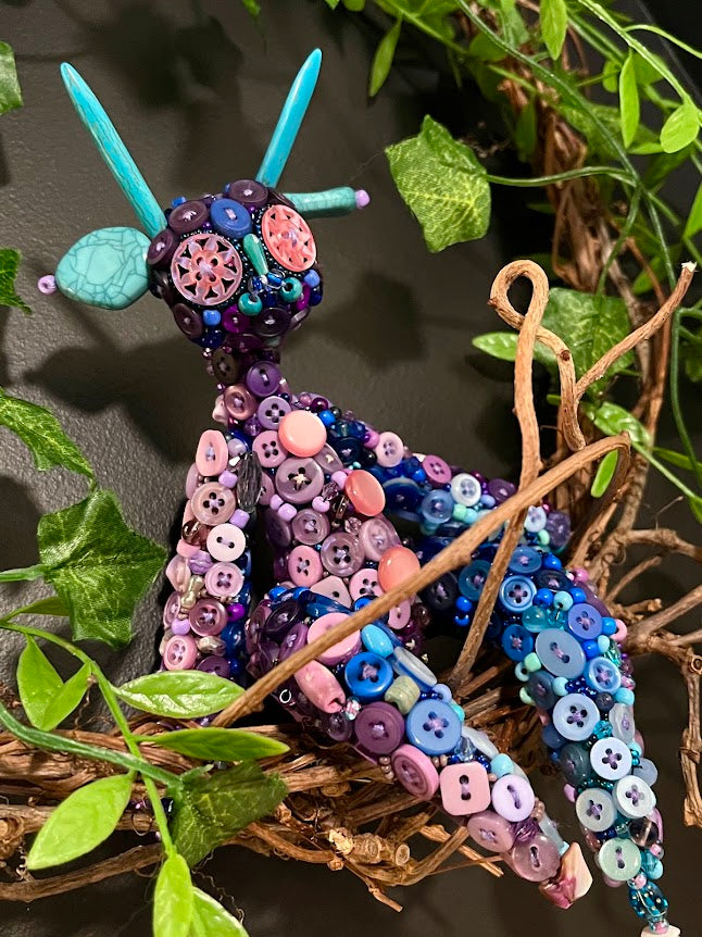 OOAK Buttons & Beads in Purple & Blue