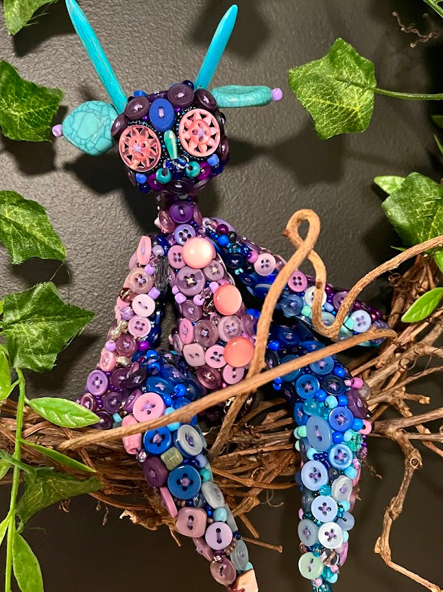 OOAK Buttons & Beads in Purple & Blue