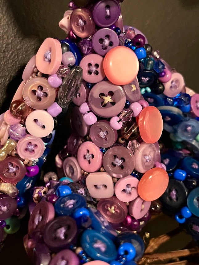 OOAK Buttons & Beads in Purple & Blue