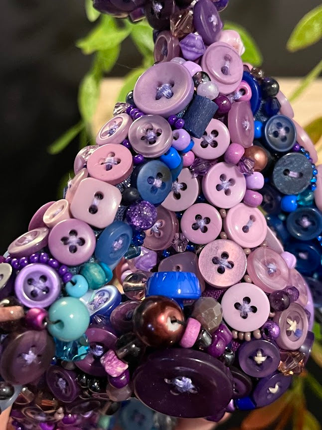 OOAK Buttons & Beads in Purple & Blue