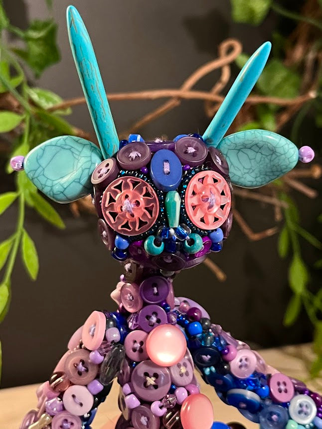 OOAK Buttons & Beads in Purple & Blue