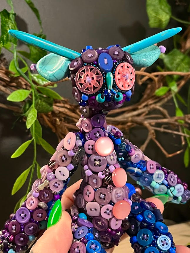 OOAK Buttons & Beads in Purple & Blue