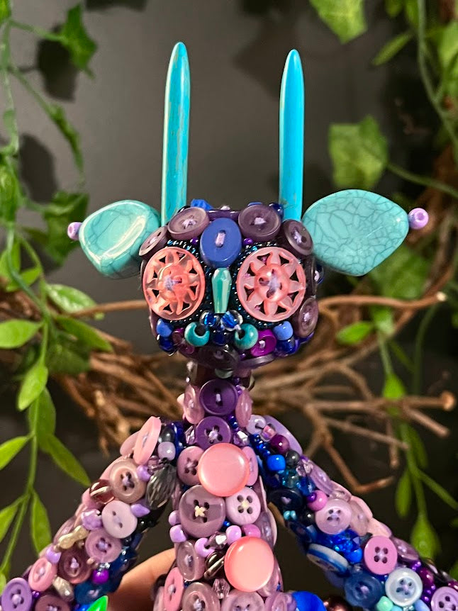 OOAK Buttons & Beads in Purple & Blue