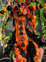 OOAK Buttons & Beads in Orange & Black