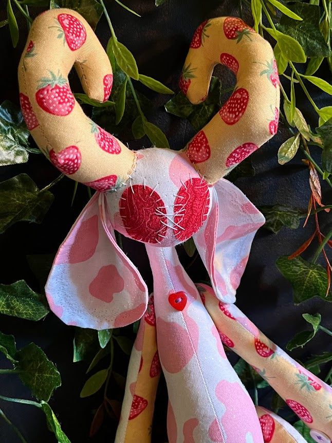 Strawberry Cow Stitchpunk