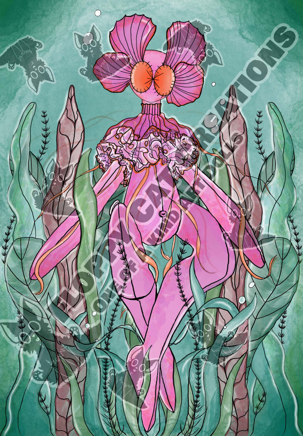 "JellyPunk Under The Sea" Art Print