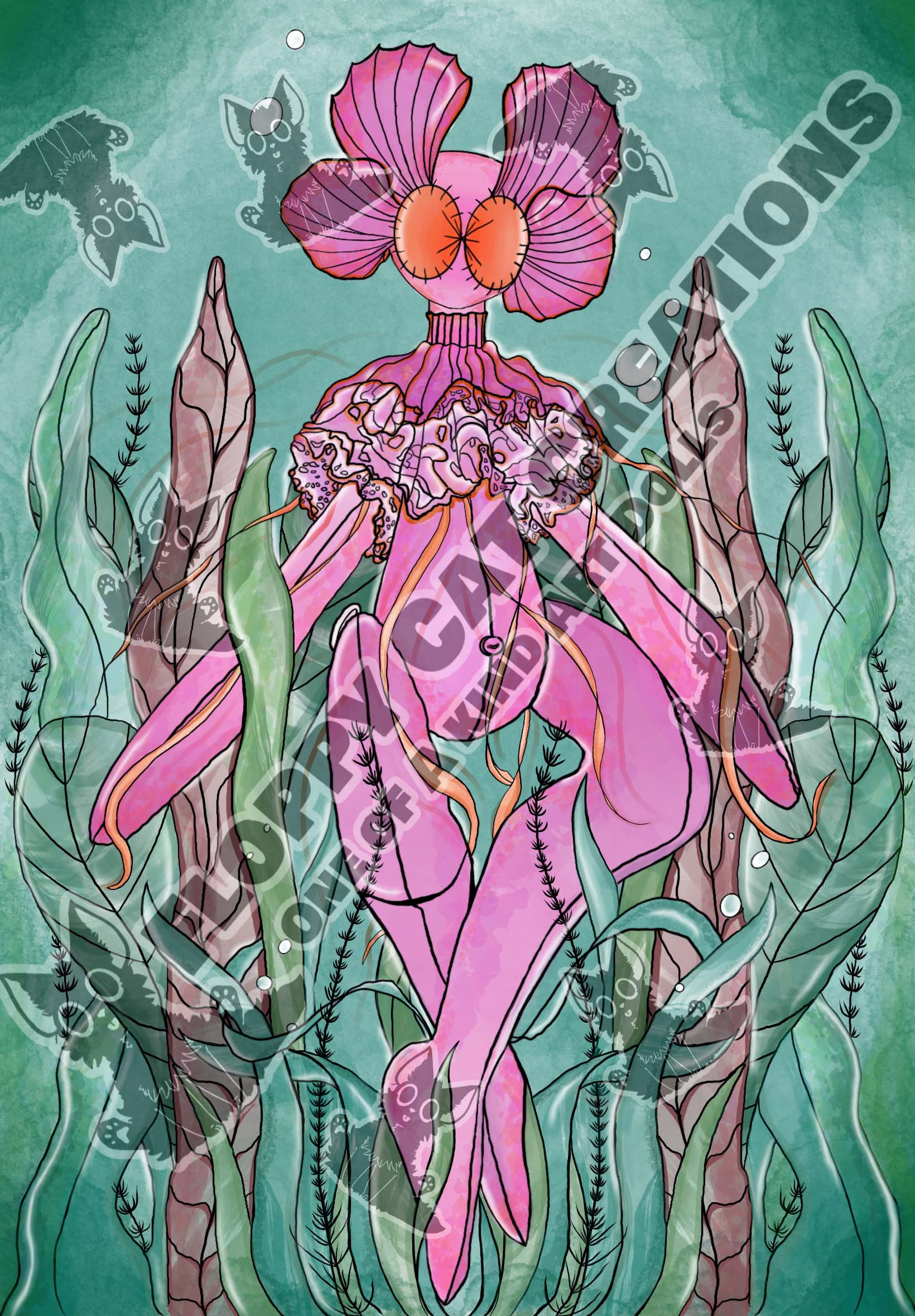 "JellyPunk Under The Sea" Art Print