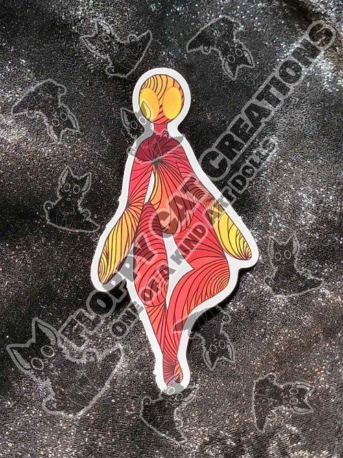 "Alien At Sunset StitchPunk" Sticker