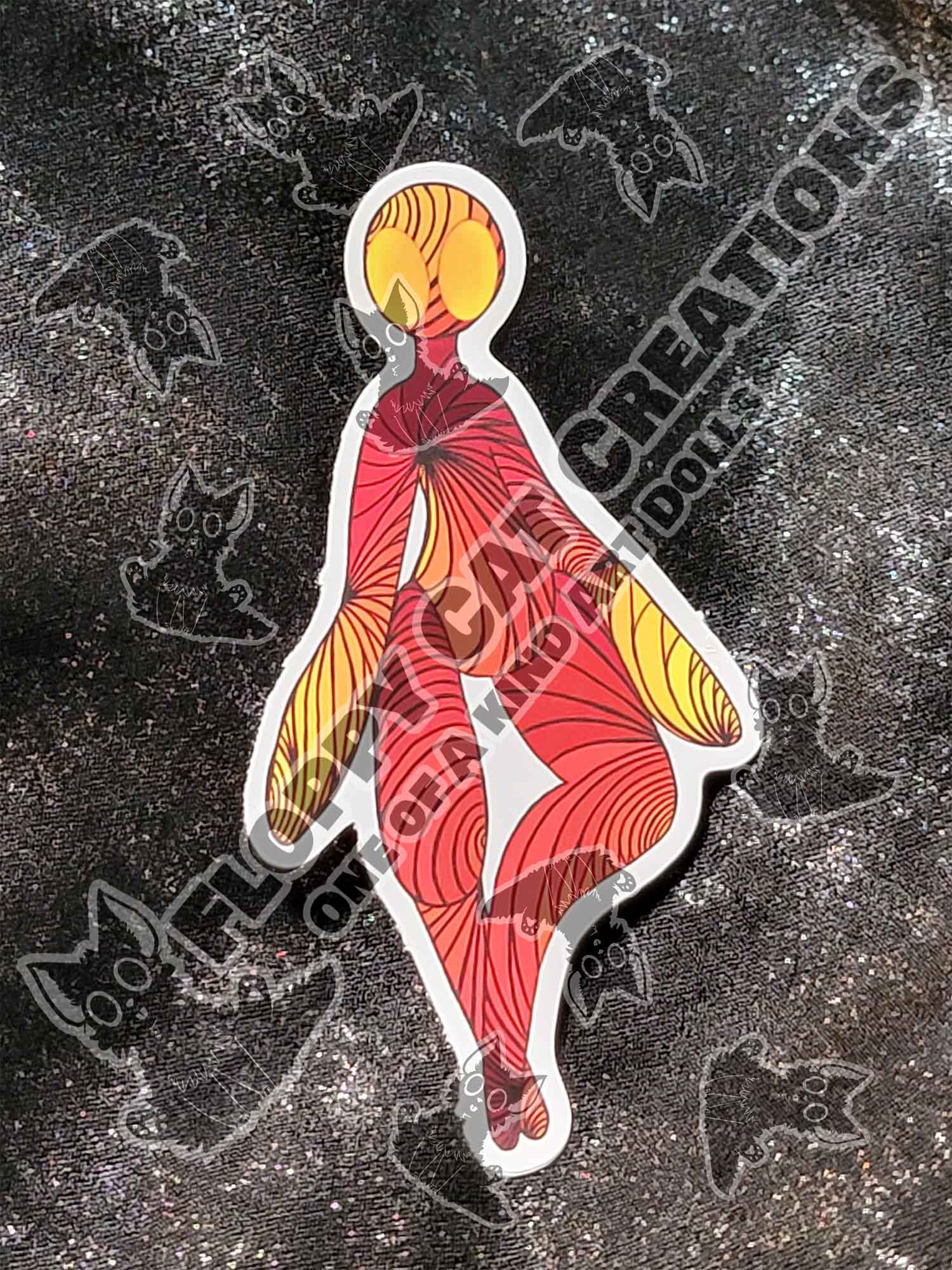 "Alien At Sunset StitchPunk" Sticker