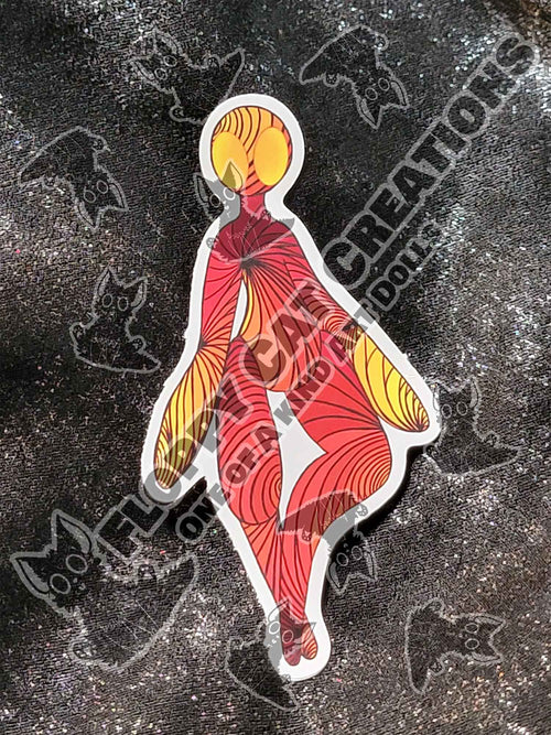 "Alien At Sunset StitchPunk" Sticker