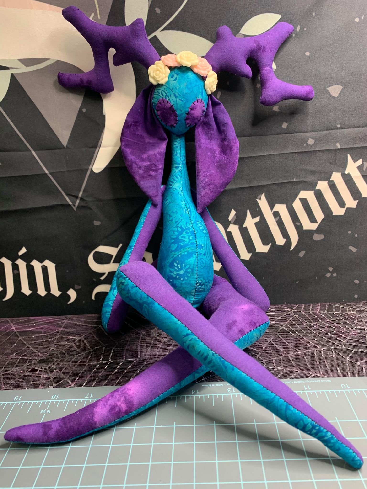 Festive Jackalope Stitchpunk