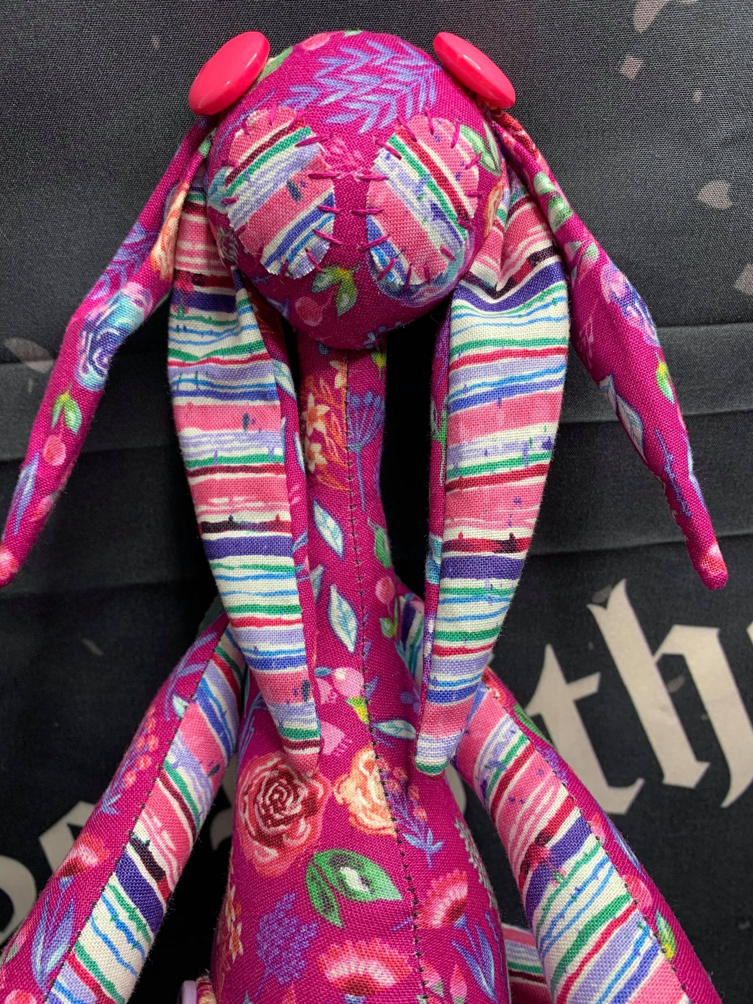Pink Rose"Bud" Stitchpunk