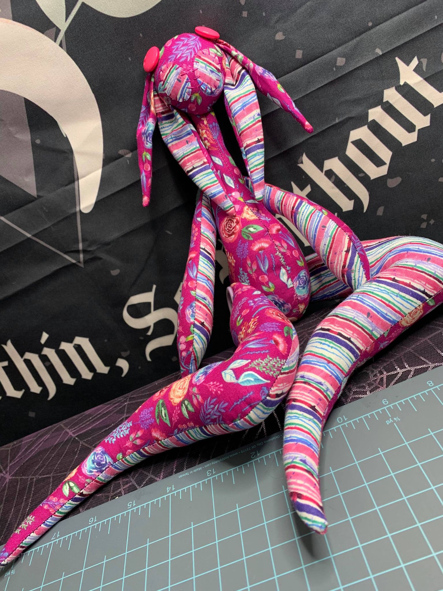 Pink Rose"Bud" Stitchpunk