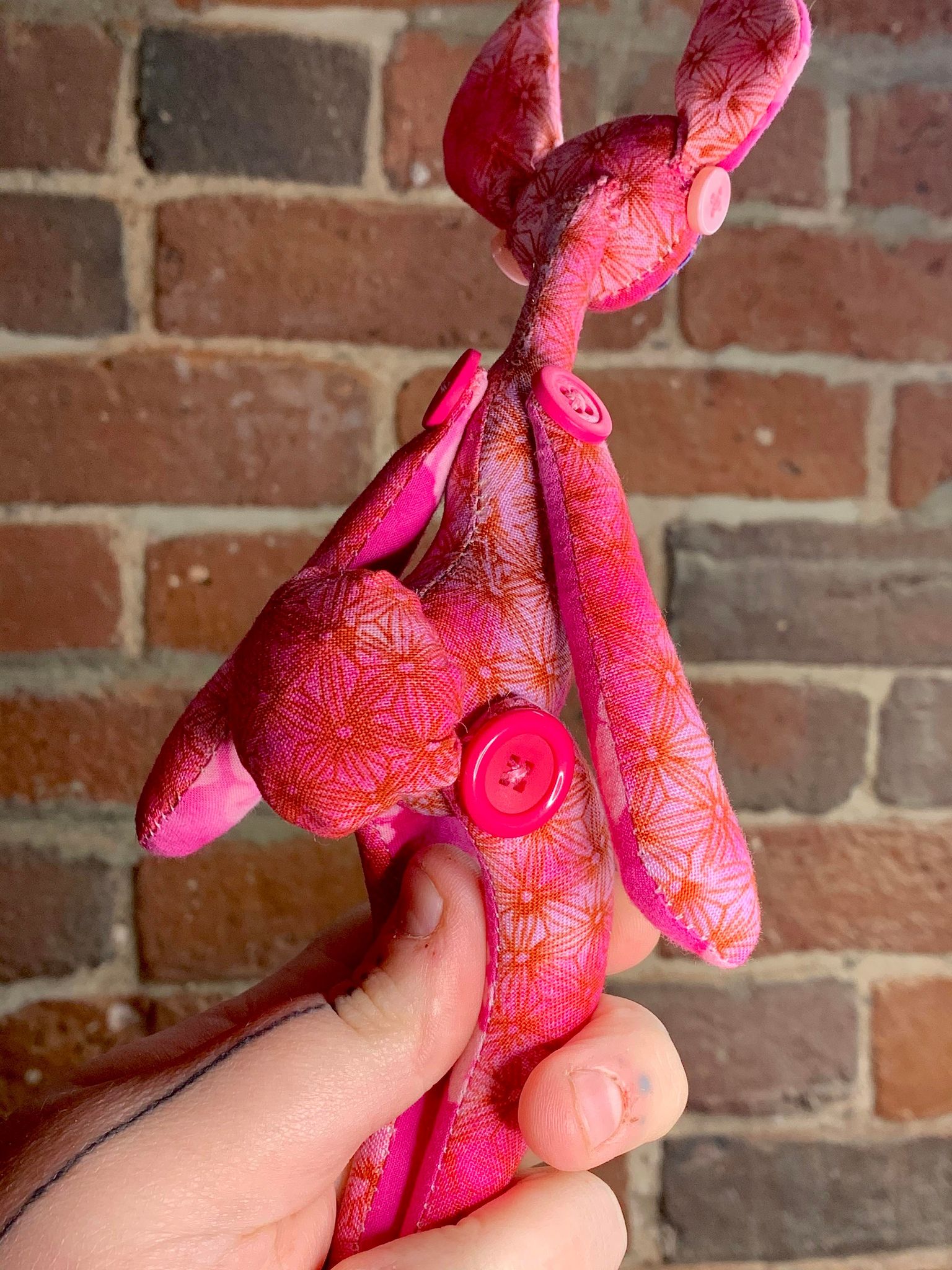 Hot Pink Bunno Bean Pocketpunk