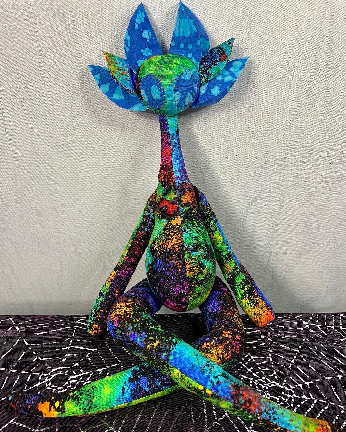 Vibrant Blue Rainbow Stitchpunk