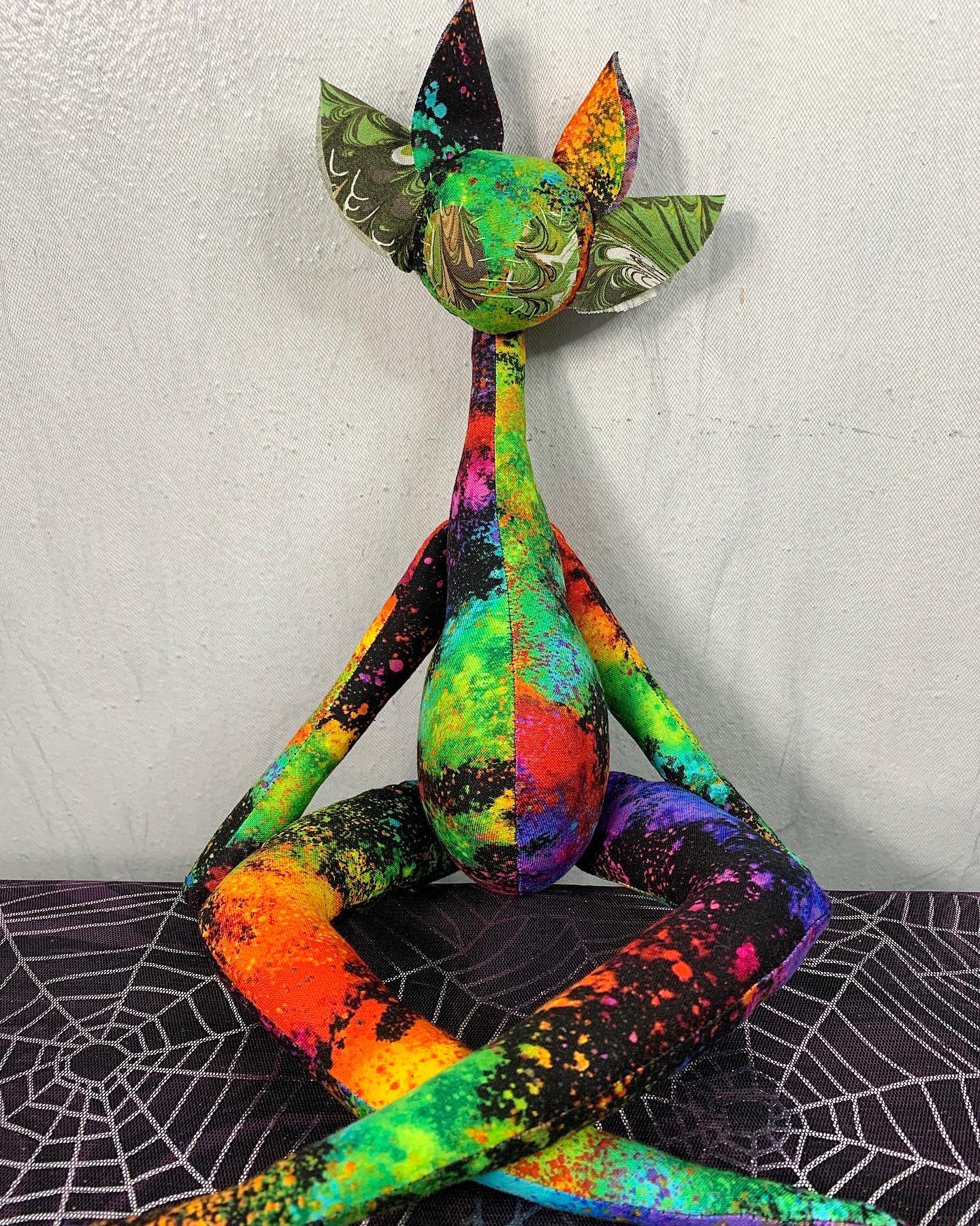 Vibrant Green Rainbow Stitchpunk